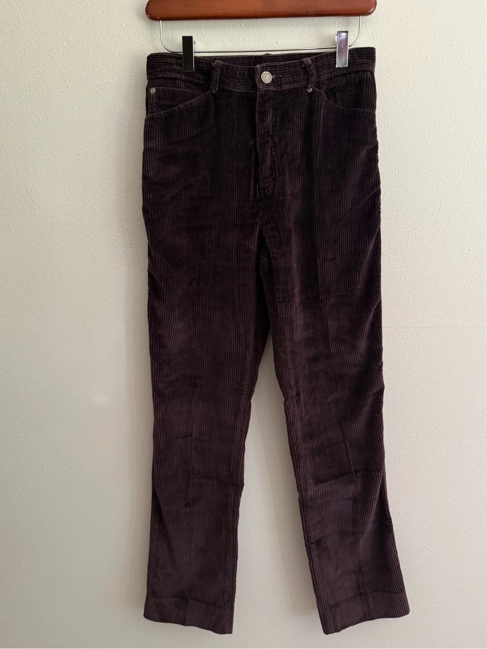 Vintage BIS by Bis Brown Corduroy High Rise Straight Leg Pants 30x29